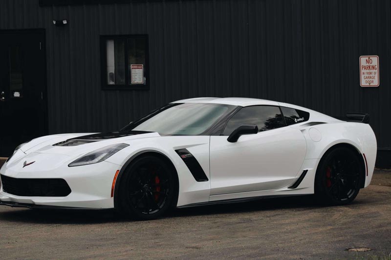 Ceramic coating installation on Corvette in Sterling IL